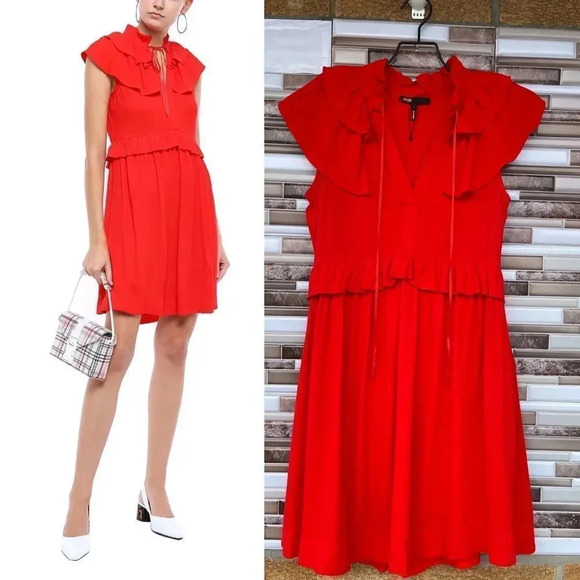 MAJE Rutta Dress size 1 - Picture 1 of 16